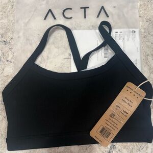 NWT ACTA Women's Black Sports Bra XS